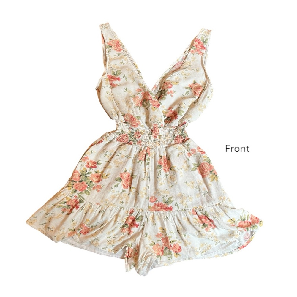 American Eagle Floral Romper With Pockets | Size XS